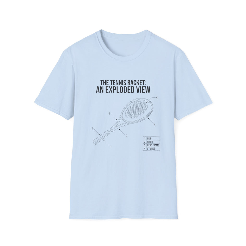 Tennis Racket Exploded View T-shirt