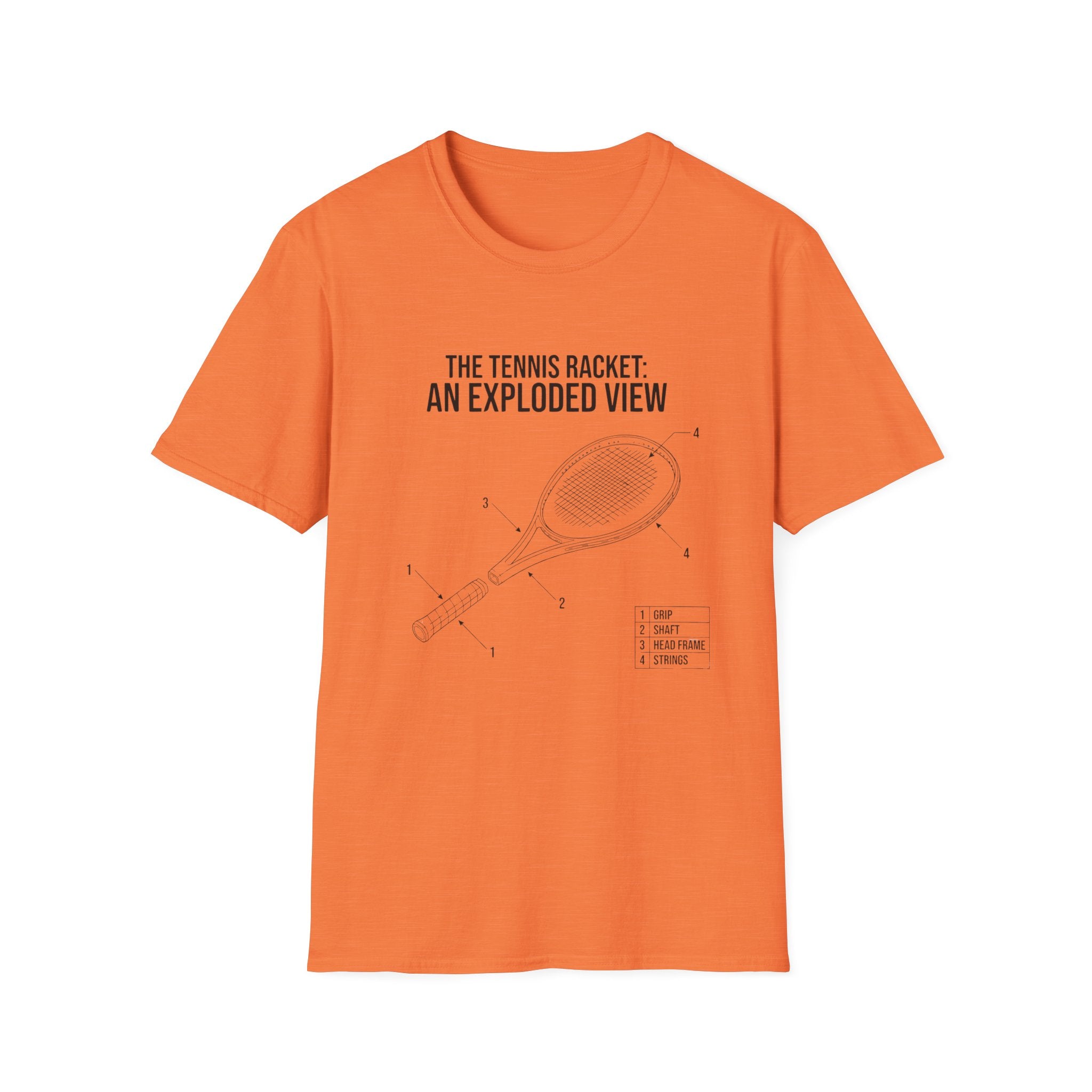 Tennis Racket Exploded View T-shirt