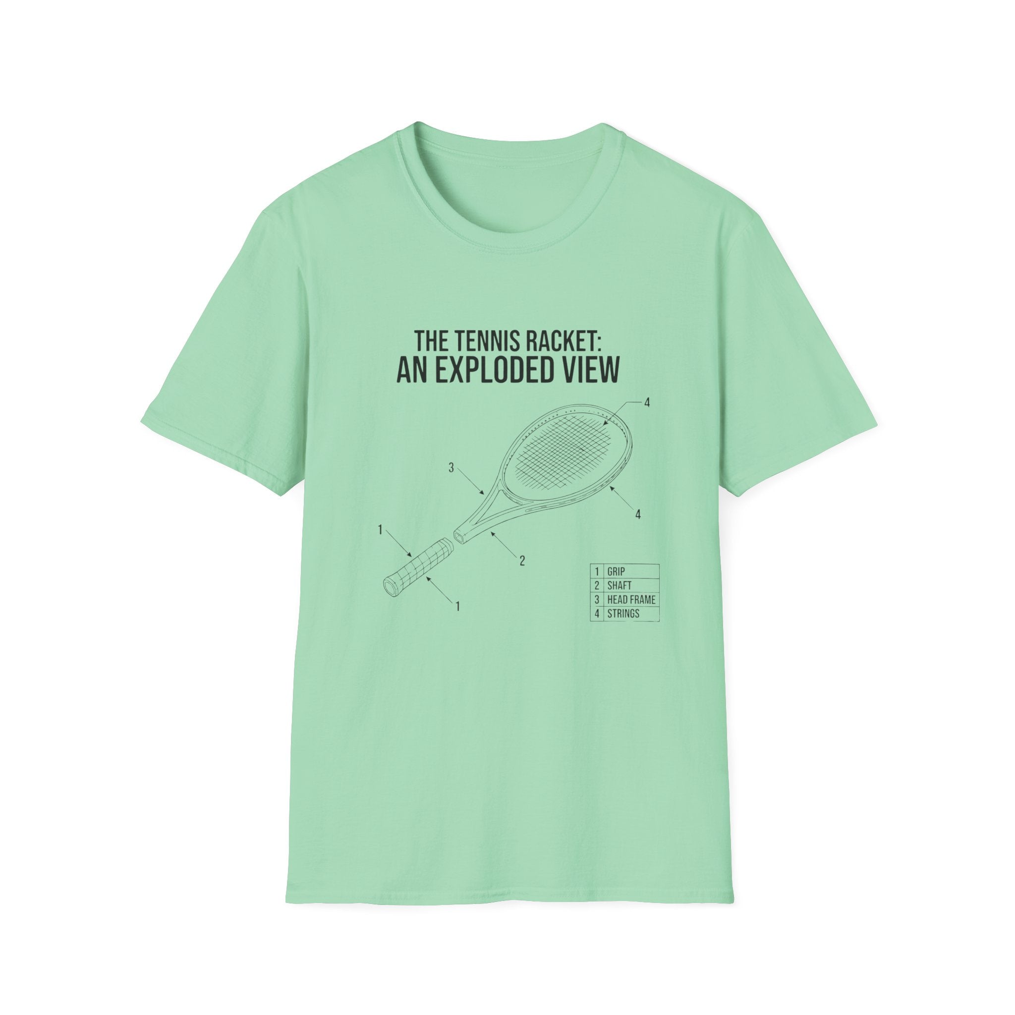 Tennis Racket Exploded View T-shirt