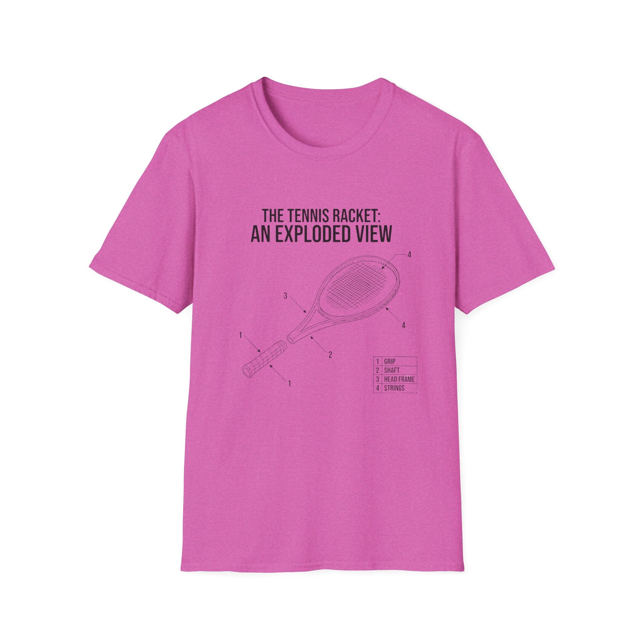 Tennis Racket Exploded View T-shirt