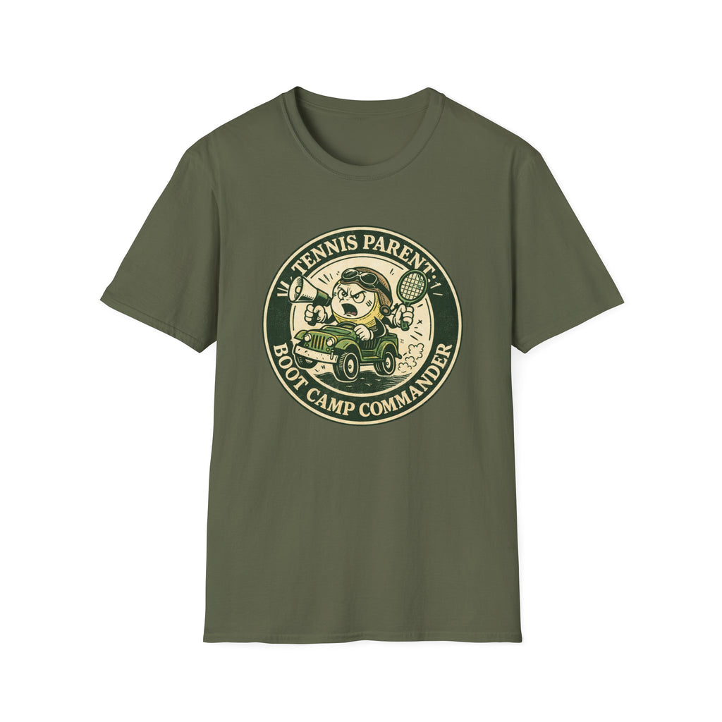 Tennis Parent Boot Camp Commander T-shirt